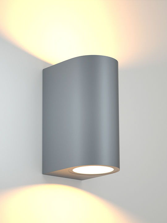 Inlight Michigan Wandmontiertes Außen-Punkt GU10 IP54 Doppelstrahl 14,7x9x14,7cm