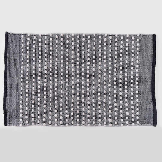 Rythmos Πατάκι Μπάνιου Βαμβακερό Roxy 120-102-1409 Γκρι 70x140εκ.