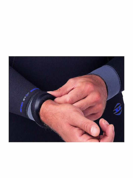 CressiSub Fast All-in-One Jumpsuit Wetsuit Double-Lined with Zip Blue / Grey 3mm