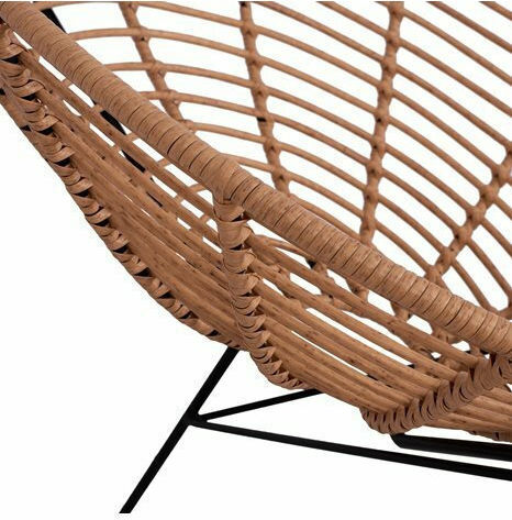 Πολυθρόνα Εξωτερικού Χώρου Rattan Allegra Μπεζ 73x83x86εκ.