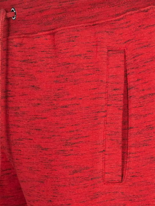 Wellιngham Sweatpants with Elastic Marl Red / Black