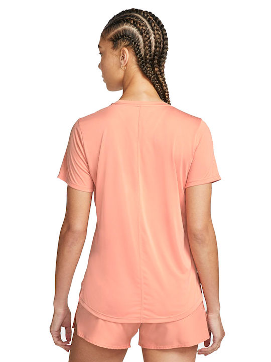 Nike Damen Sportlich T-shirt Dri-Fit Salmon