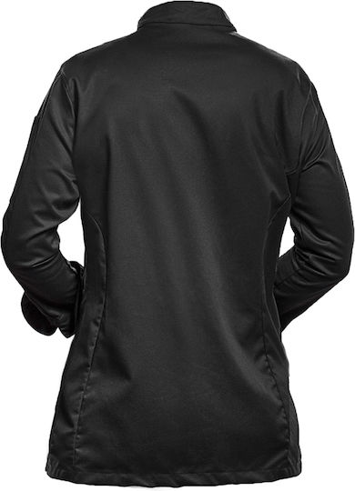 strongAnt Coat Chef 100% Cotton made Female Black with Long Sleeve Stretch