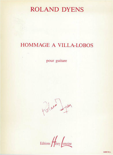 Henry Lemoine Dyens - Hommage A Villa-Lobos f pentru Chitara