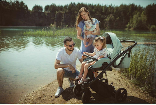 Milu Kids Atteso Adjustable 2 in 1 Baby Stroller Suitable for Newborn Mint