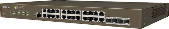 Tenda Managed L3 Switch με 24 Θύρες Gigabit (1Gbps) Ethernet και 4 SFP Θύρες