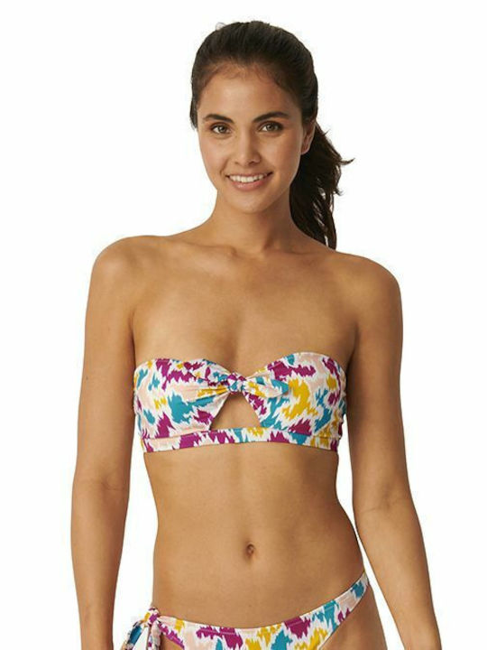 Fancy Guppy Strapless Bikini Top Animal Print
