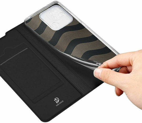 Dux Ducis Skin Pro Книга Изкуствена кожа Черен (Redmi 10C)