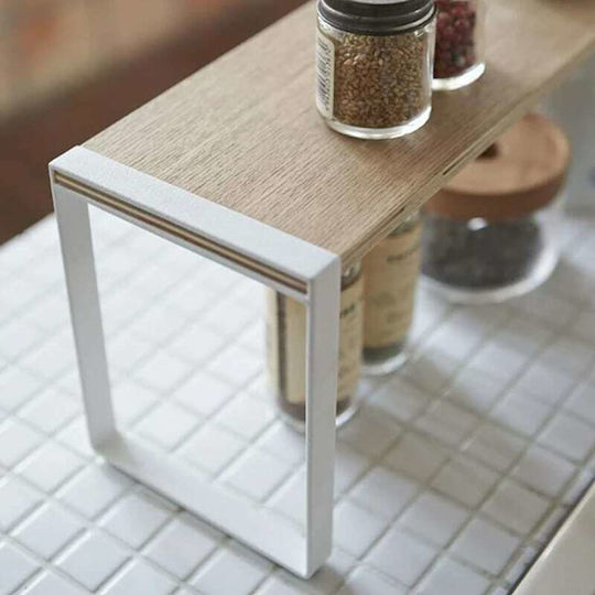 Yamazaki Tabletop Metal Base 15.5x15.5x12cm White