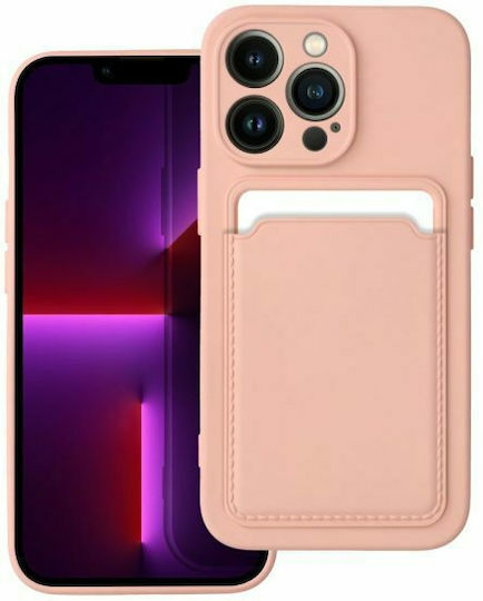 Forcell Card Back Cover Σιλικόνης με Υποδοχή για Κάρτες Κοραλί (iPhone 13 Pro)