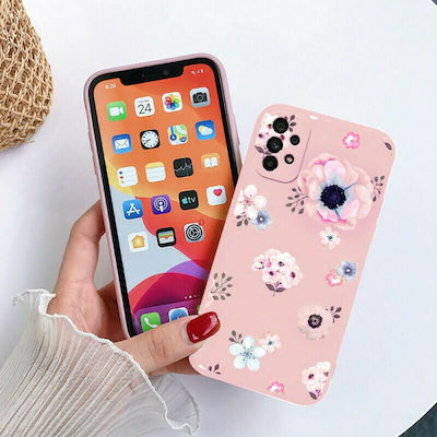 Tech-Protect Silicone Back Cover Floral Pink (Galaxy A53)