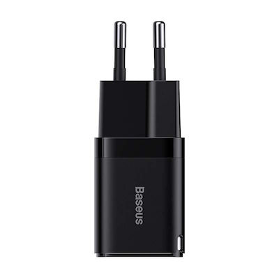 Baseus Încărcător Fără Cablu GaN cu Port USB-C 30W Livrarea energiei / Încărcare rapidă 4+ Negruς (CCGN010101)