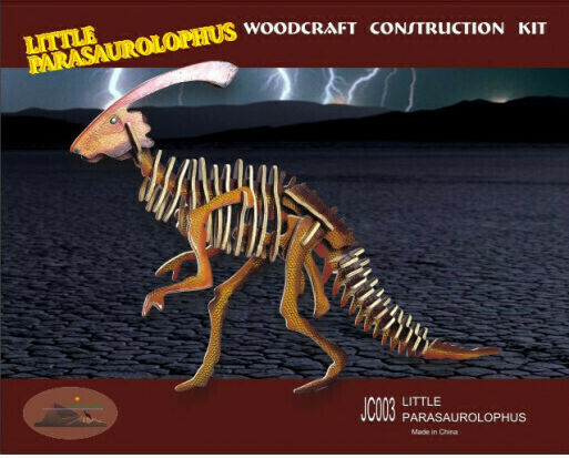 Anelixi Wooden Construction Toy Assembled Construction: Parasaurolophus in Blister for Children 3+ years+ Years