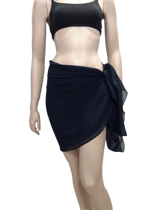 Blu4u Παρεό Blue Black Blu4u Παρεό Blue Black