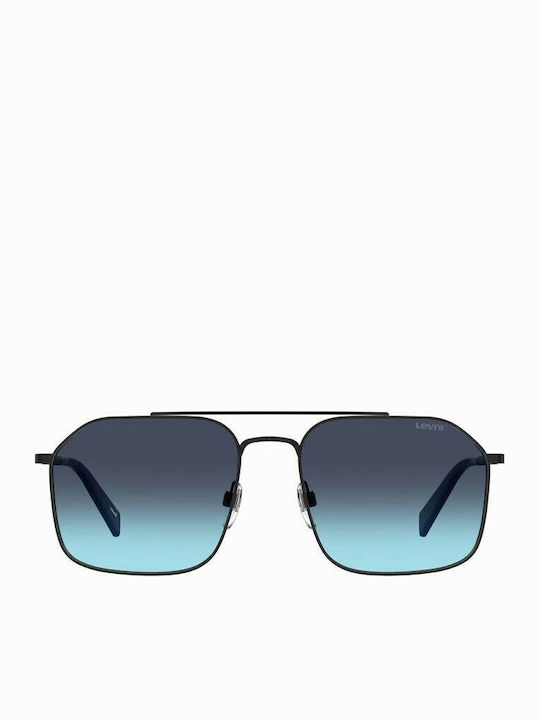 Levi's Men's Sunglasses with Black Metal Frame and Blue Gradient Lens LV1021/S 807/JF
