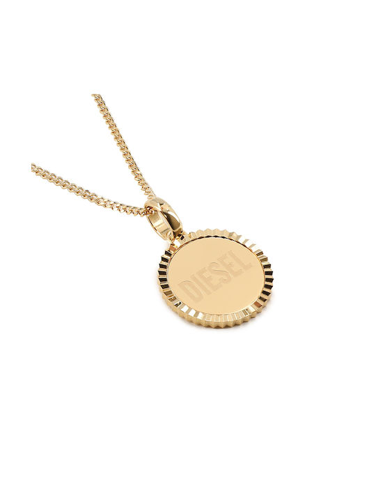 Diesel Necklace Gold Plated