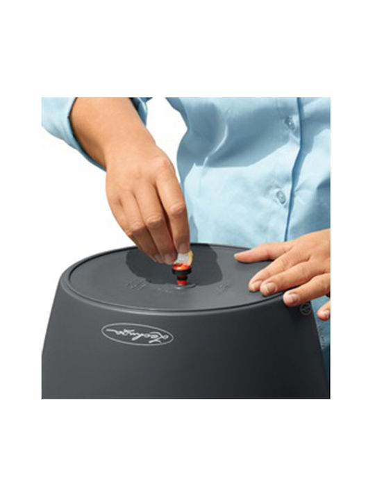 Lechuza Classico Auto-udare Ghiveci Plastic Slate 21.5x21.5x20cm.