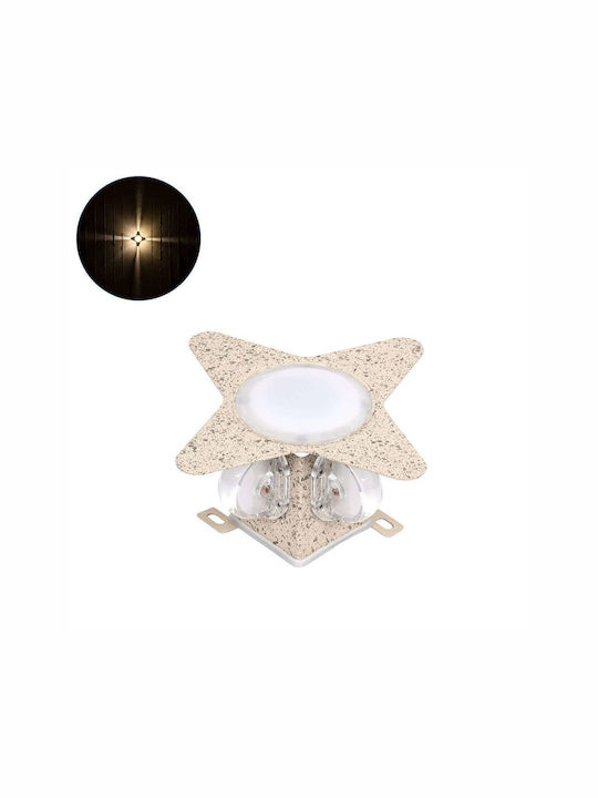 GloboStar Cina Wall-Mounted Outdoor Ceiling Lamp LED IP65 10W with Warm White Light Double Beam