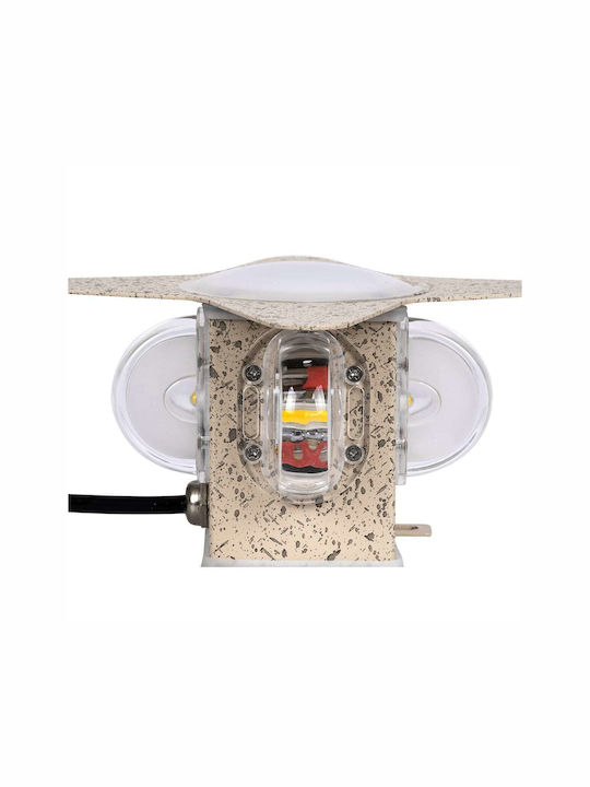 GloboStar Cina Wall-Mounted Outdoor Ceiling Lamp LED IP65 10W with Warm White Light Double Beam