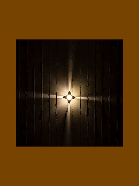 GloboStar Cina Wall-Mounted Outdoor Ceiling Lamp LED IP65 10W with Warm White Light Double Beam