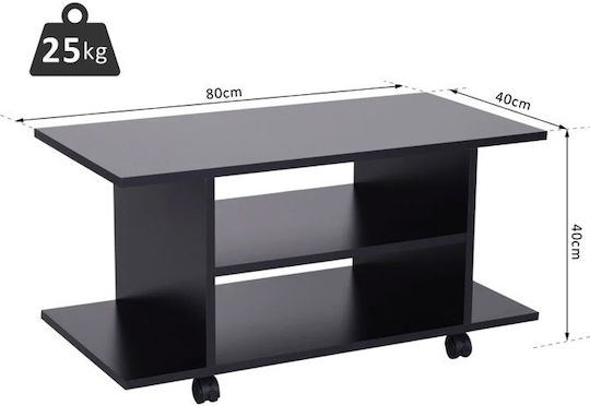 Έπιπλο Τηλεόρασης Μαύρο Μ80xΠ40xΥ40cm