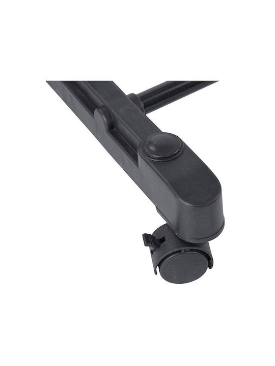 Bakaji Wheeled Floor Garment Rack made of Metal Telescopic Black 80x43x160cm