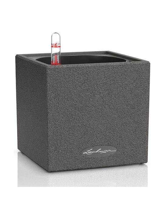 Lechuza Canto Stone Auto-udare Ghiveci Plastic Piatră gri 14x14x13.5cm.