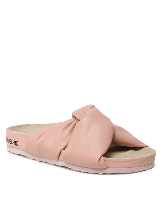 Moschino Women's Flat Sandals in Pink Color