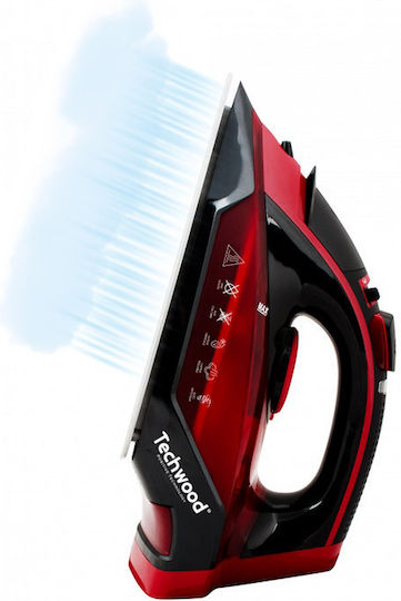 Techwood Fier de Călcat cu Aburi 2200W cu Talpă Ceramică și Debit Continu de Abur 45g/min