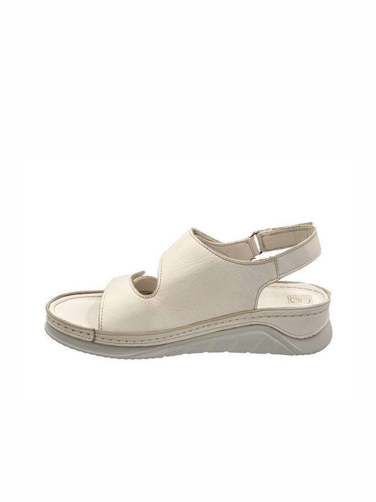 Safe Step Damen Flache Sandalen Light Eggnog