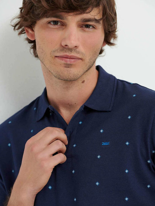FBM005-04511 Polo Short Sleeve Blouse Navy Blue