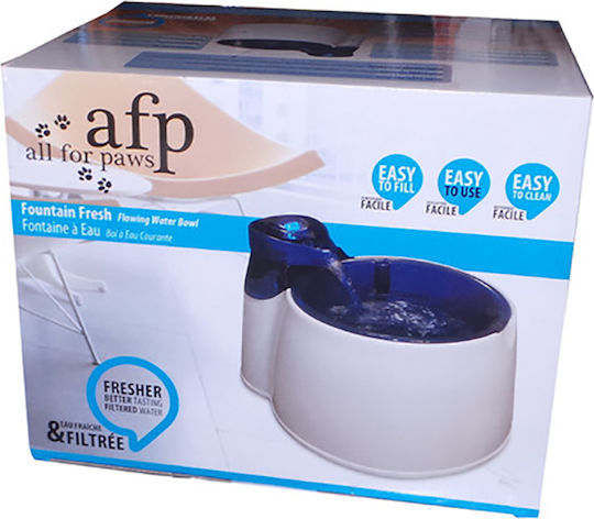 All For Paws LIfestyle Automatic Plastic Waterer / Fountain for Dog & Cat 3lt in Blue Color