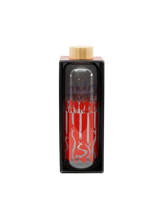 Stor Stranger Things Flasche Wasser Glas mit Schraubverschluss Transparent 1030ml