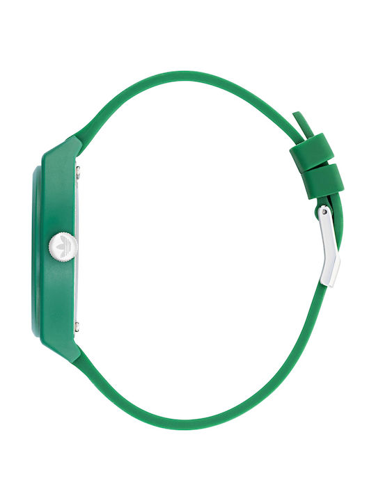 adidas Street Project Two Women's Watch with Green Rubber Strap