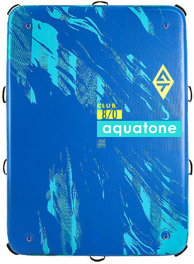 Aquatone Club 8 Air Platform Φουσκωτή Πλωτή Εξέδρα με Χειρολαβές Γαλάζια 250cm