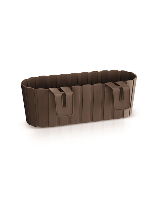 Prosperplast Γλάστρα Boardee Hook Planter Box Pandantiv 38.3x13cm în Culoare Maro DDECZ400-R222