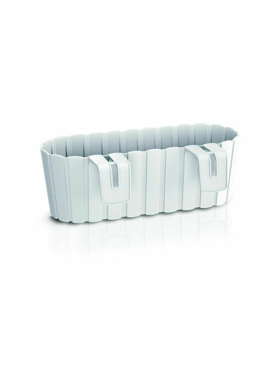 Prosperplast Γλάστρα Boardee Hook Planter Box Pandantiv 38.3x13cm în Culoare Alb DDECZ400-S449