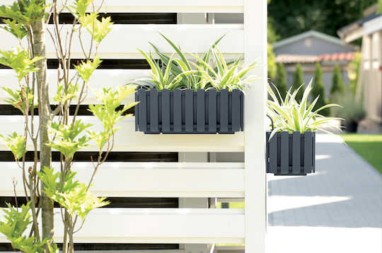 Prosperplast Boardee Fence W Ζαρντινιέρα Πλαστική Γκρι 38x18x16.2εκ.