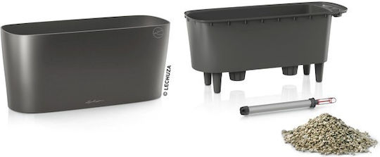 Lechuza Delta Self-watering Planter Box Plastic Gray 40x15x18cm.