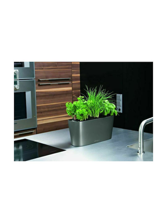 Lechuza Delta Auto-udare Planter Box Plastic Gri 40x15x18cm.