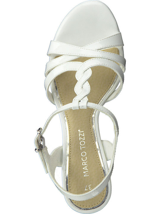 Sandals Anatomic from Patent Leather White