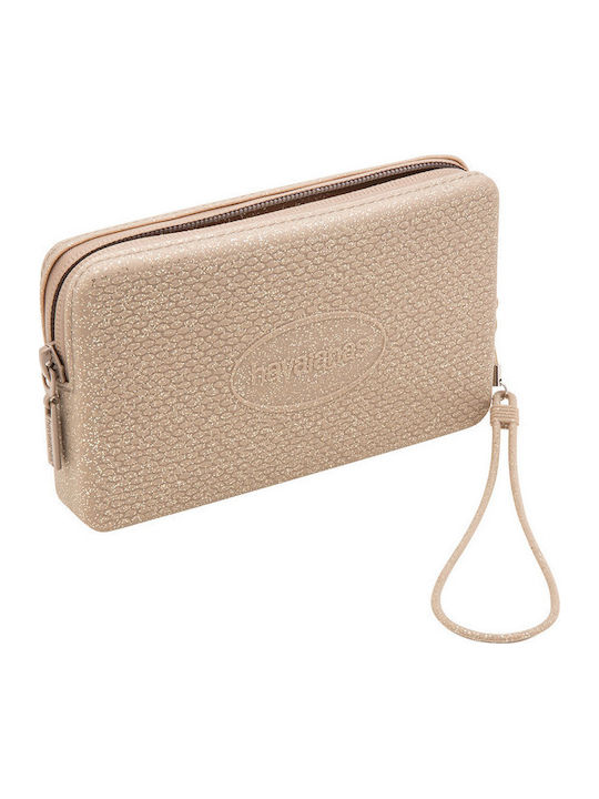 Toiletry Bag in Gold color 16.5cm