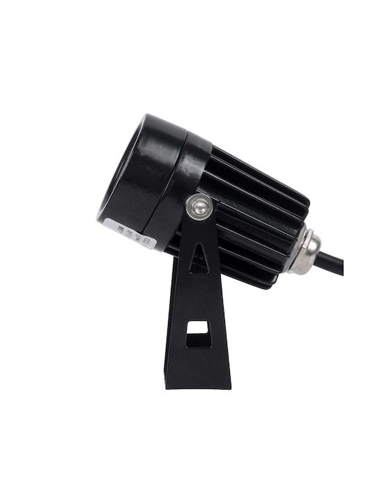 GloboStar Φωτιστικό Προβολάκι LED Εξωτερικού Χώρου 1W με Θερμό Λευκό Φως IP65 Μαύρο