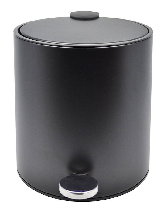 Ankor Inox Toilet Bin with Soft Close Lid 5lt Black