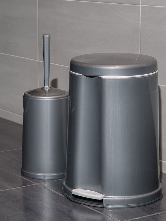 Viomes 454 Kunststoff Badezimmer Mülleimer 7Es Silber