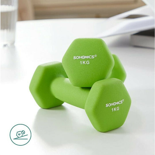 Songmics Set de gantere Din vinil 6buc Greutate totală 12kg