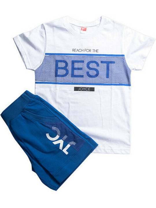 Joyce Kids Set with Shorts Summer 2pcs White