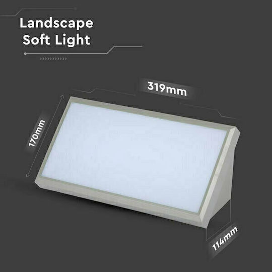 V-TAC Стенен Външен Плафон LED IP65 20W с Естествено бяло Светлина 31.9x17x11.4εκ.