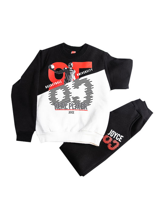 Joyce Kids Sweatpants Set Black 2pcs