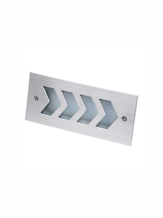 GloboStar Wandmontierte Außenbeleuchtung Deckenleuchte LED IP67 6W mit Warmweißem Licht 17x7x5.5cm